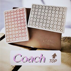 Coach Playing Cards Red & Blue Set of 2 with Box Limited Rare Sealed card decks